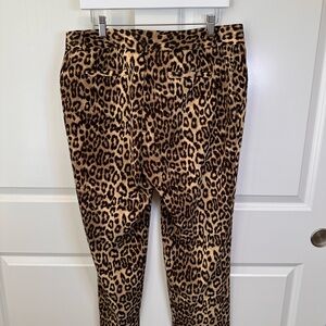 Banana Republic Women’s Sz. 12 Leopard Pants Fully Lined EUC